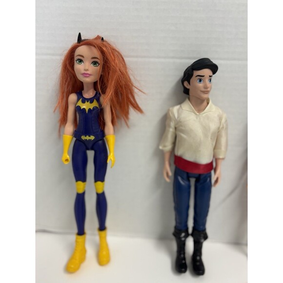 3 Piece Doll Lot Batgirl, Eric Little Mermaid & Skipper Pizzeria Waitress - Picture 2 of 6